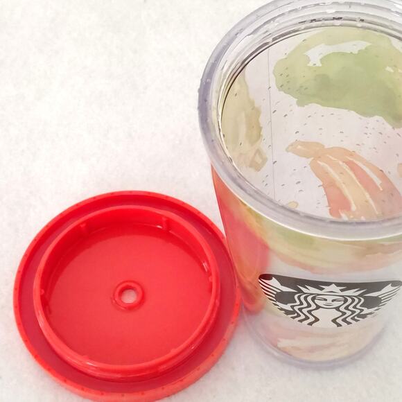 Starbucks Orange Fall Autumn 2017 Harvest 16 oz Tumbler Cold Cup No Straw READ - Picture 6 of 6